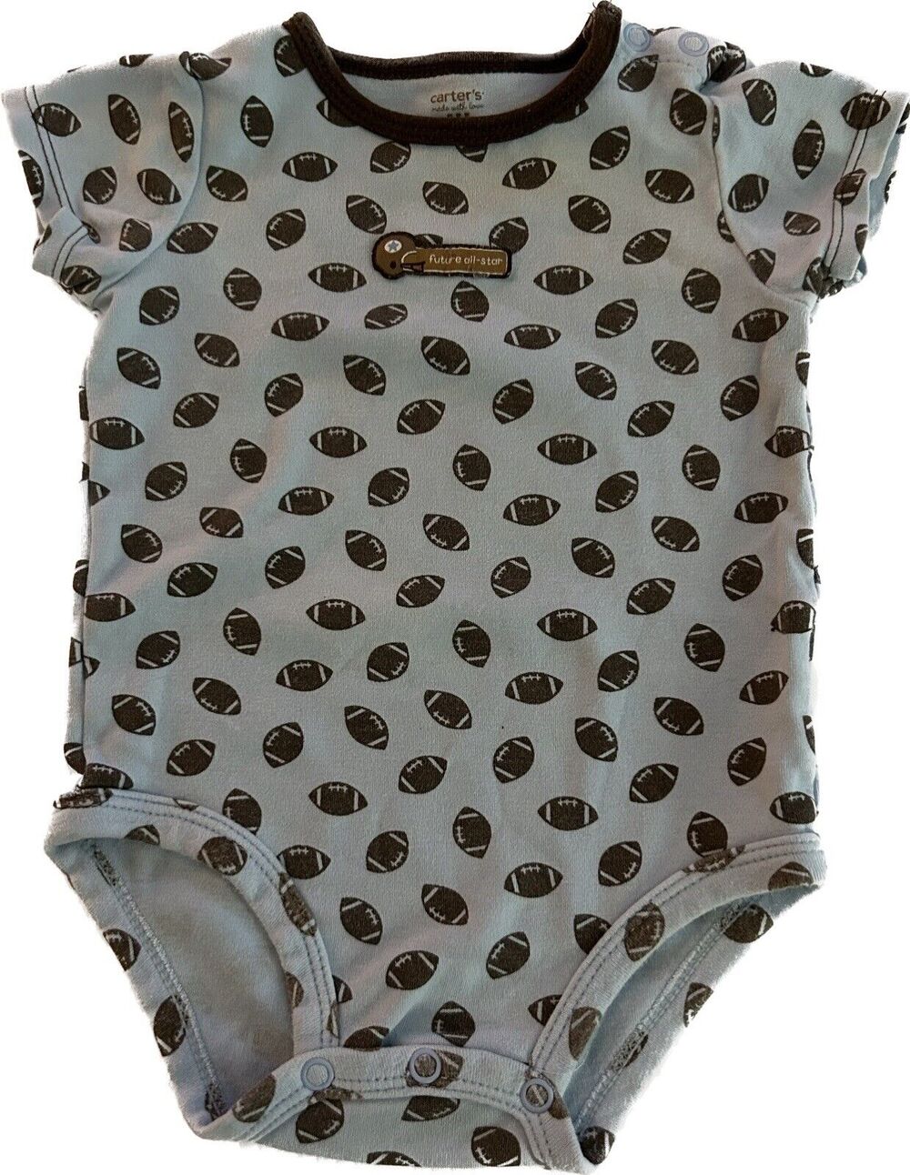 Carters Future All Star Football Romper Size 9M Blue